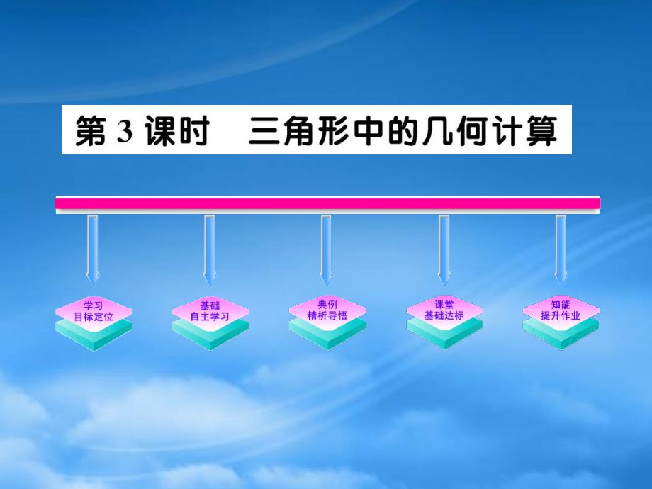 青海省青海师大附属第二中学高二数学《123三角形中的几何问题》课件_第1页