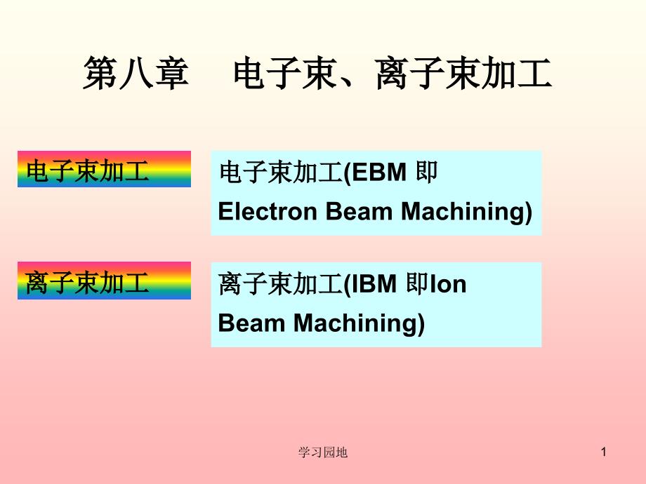 第八章电子束加工知识发现_第1页