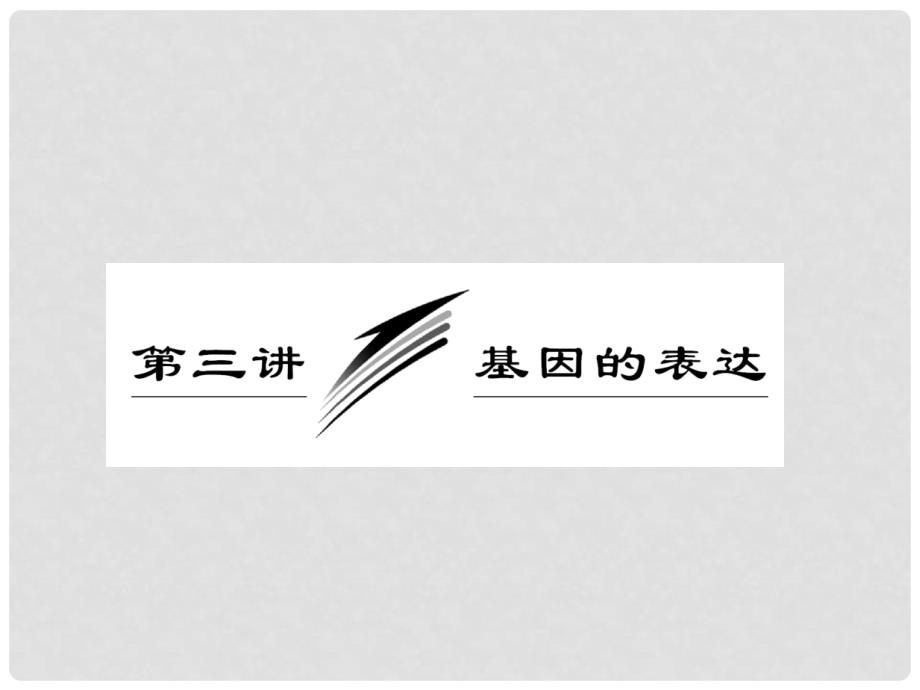 高考生物一轮复习 第三单元 第三讲 基因的表达精品课件 新人教版必修2_第1页