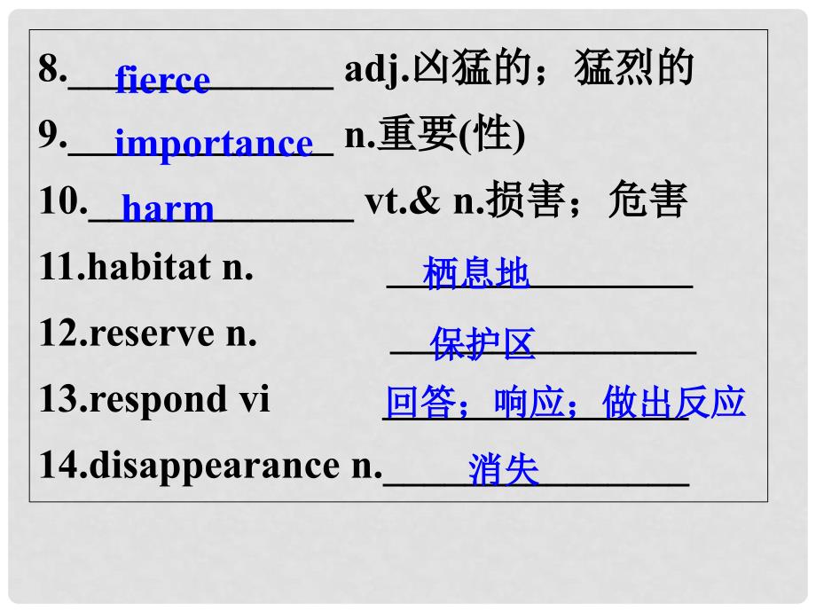 高中英语 U4 wildlife protection课件 新人教版必修2_第4页