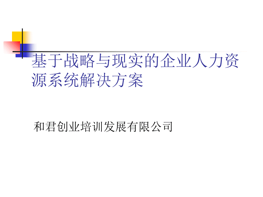 现实的企业人力资源系统解决方案_第1页