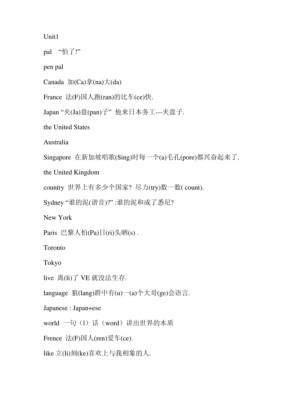 新奇形象英语联想记忆单词---七年级(下)_第1页