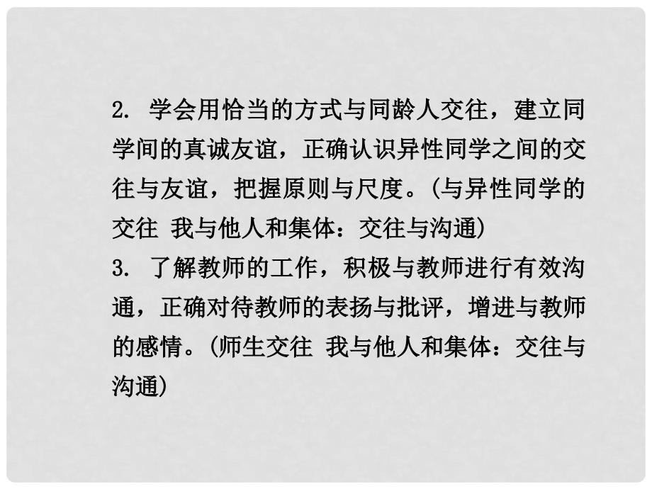 广西中考政治总复习 第一部分 教材知识梳理 八上 第二单元 师友结伴同行课件（教材知识导航+中考考点精讲+备考试题精编） 新人教版_第4页