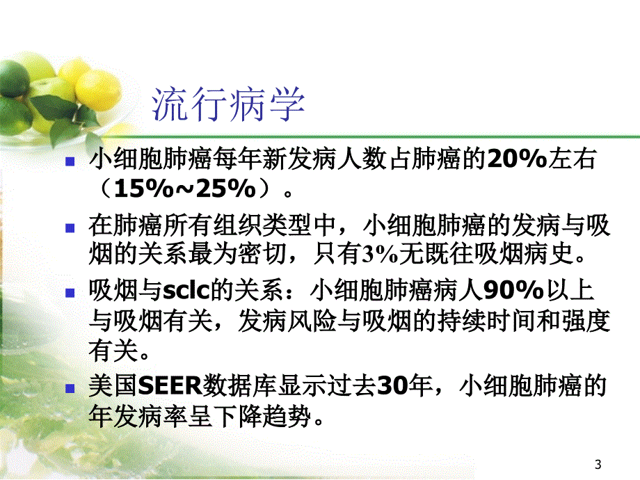 小细胞肺癌PowerPoint 演示文稿_第3页