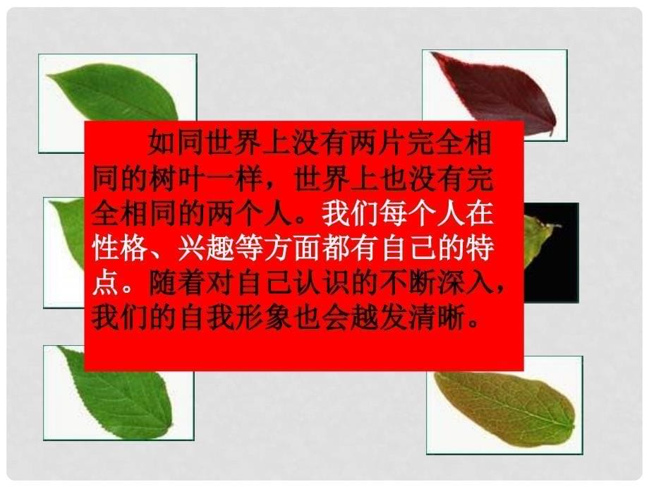 河北省赞皇县七年级道德与法治上册 第一单元 成长的节拍 第三课 发现自己 第2框 做更好的自己课件 新人教版_第5页