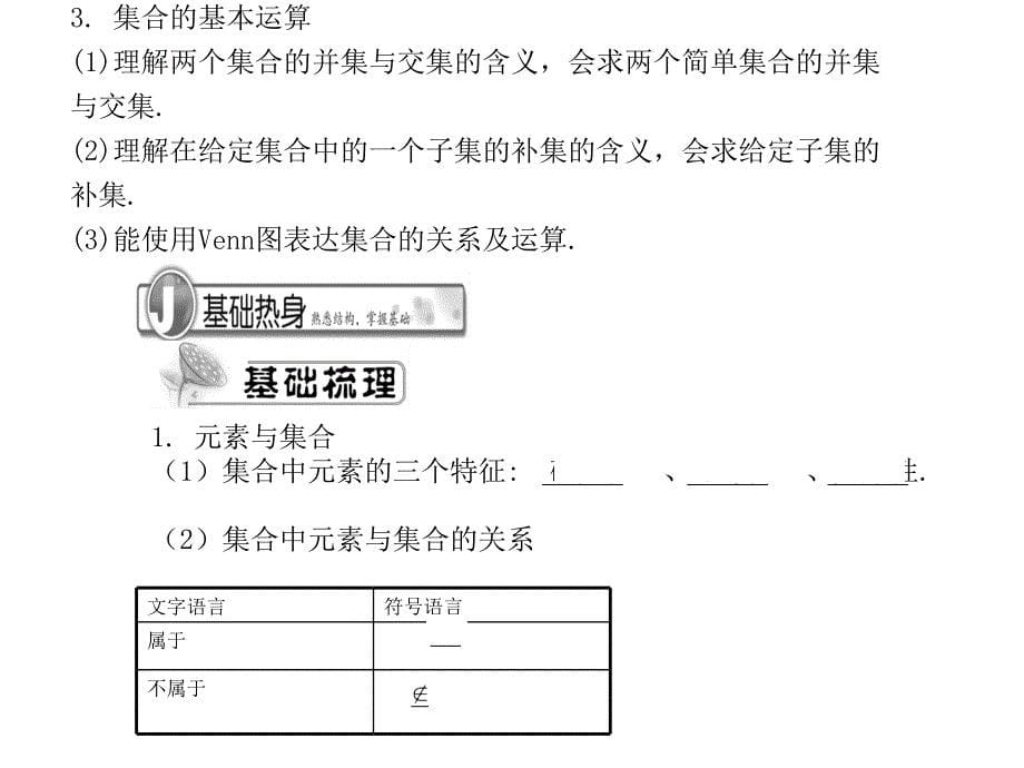 高考数学总复习直通车课件-集合与常用逻辑用语.ppt_第5页