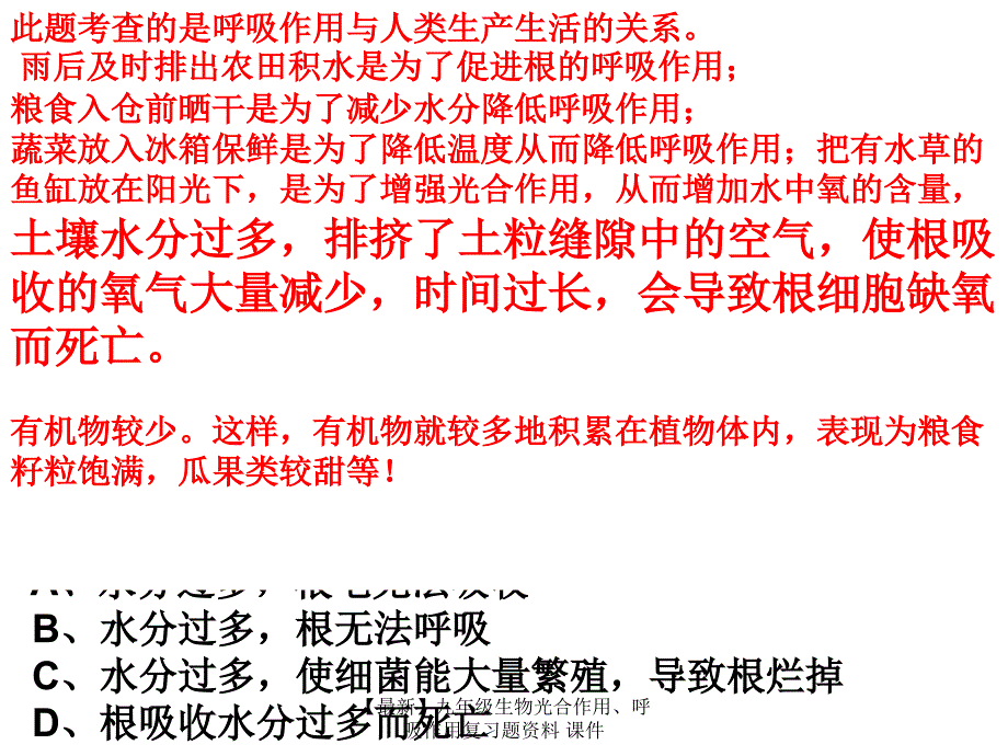 最新九年级生物光合作用呼吸作用复习题资料课件_第3页