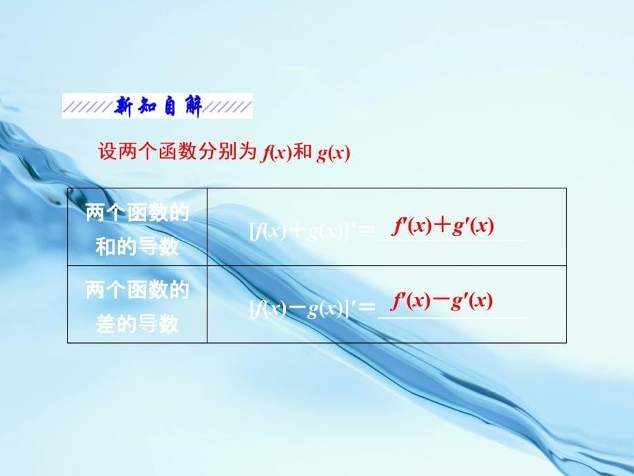 2020高中数学苏教版选修1－1 名师课件：第3章 3.2 3.2.2 函数的和、差、积、商的导数 共27张PPT_第5页