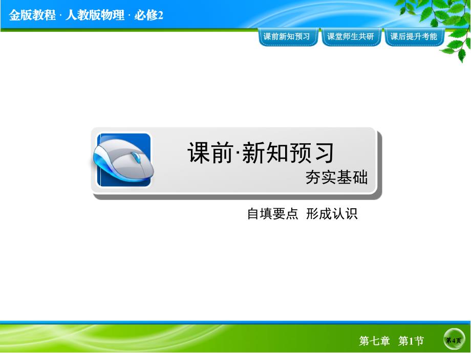 高中物理必修二7-1、2导学案练习题_第4页