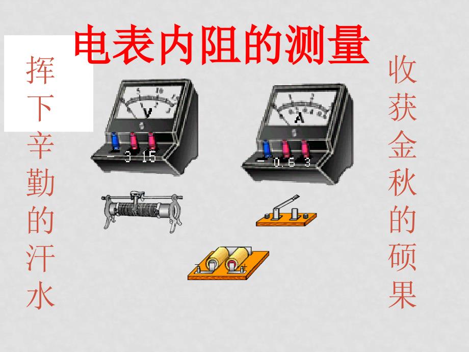 高三电学实验复习课件电表内阻的测量_第1页