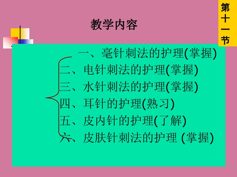 针刺法的护理ppt课件_第3页