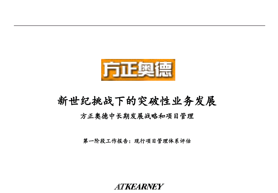 方正德奥中长期发展战略和项目管理_第1页