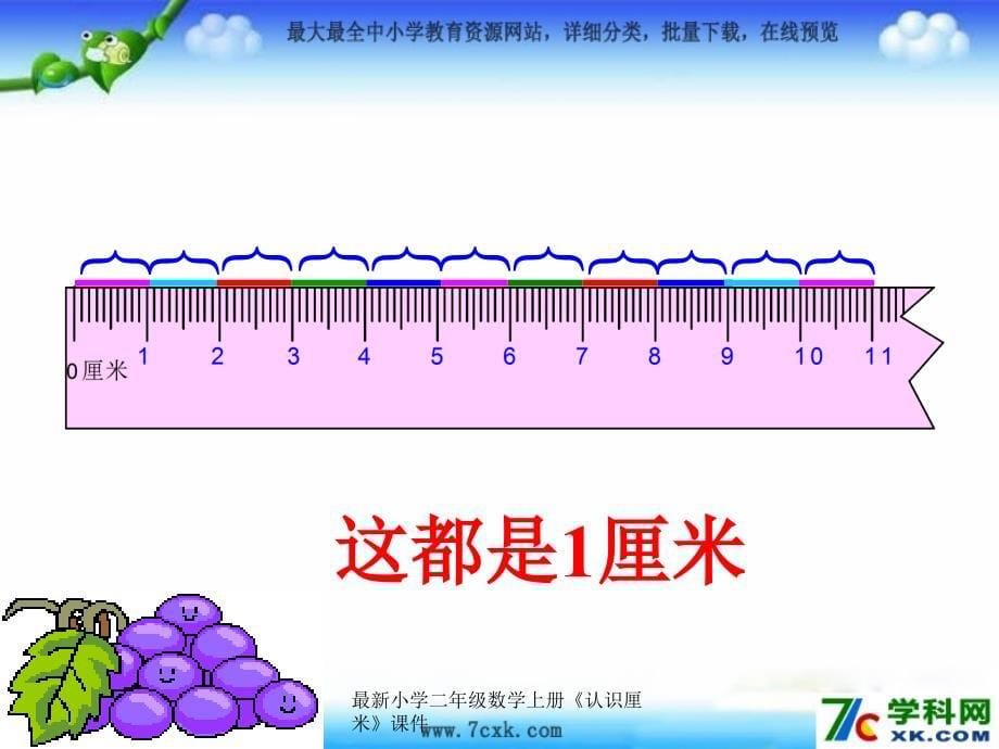 小学二年级数学上册认识厘米课件经典实用_第5页