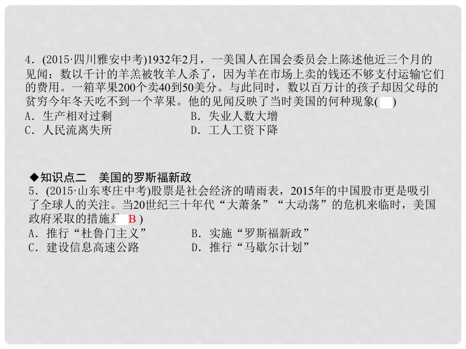 九年级历史下册 第8课 经济危机和罗斯福新政课件 川教版_第4页