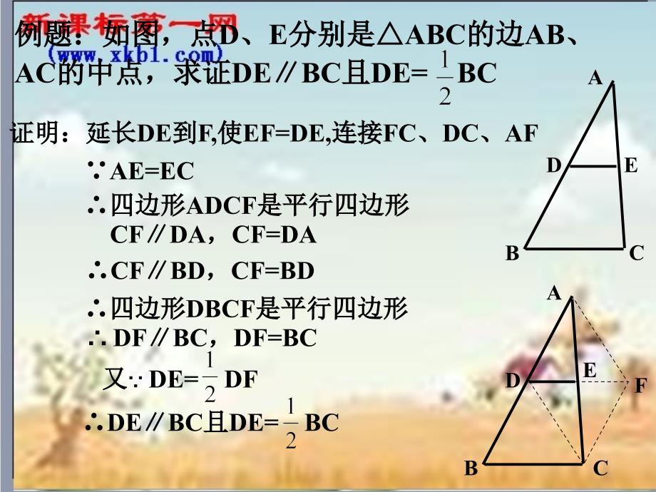 八年级人教版平行四边形判定2课件_第3页