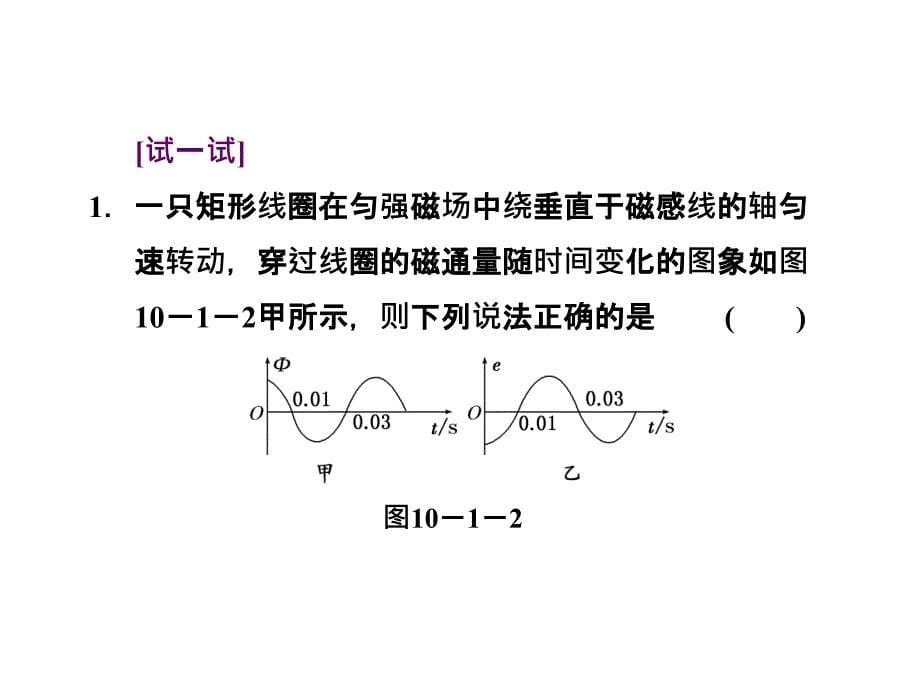 [工学]三维设计新课标高考物理一轮总复习课件 第十章第1单元交变电流的产生及描述57张ppt_第5页