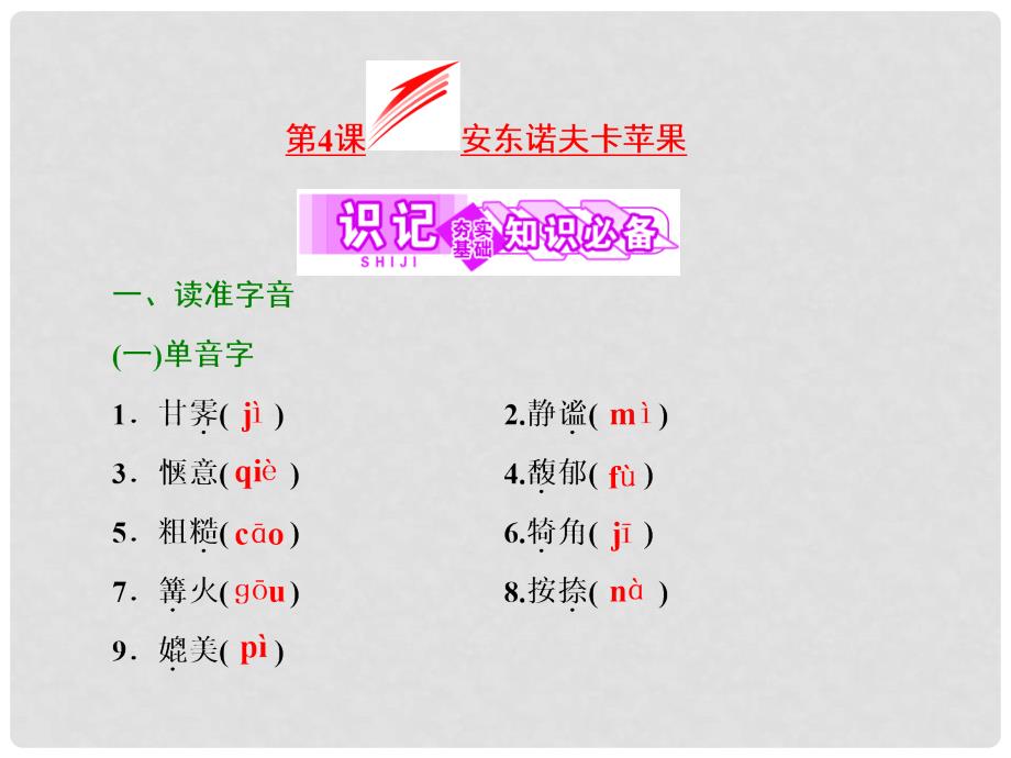 高中语文 第4课 安东诺夫卡苹果课件 新人教版选修《外国小说欣赏》_第3页