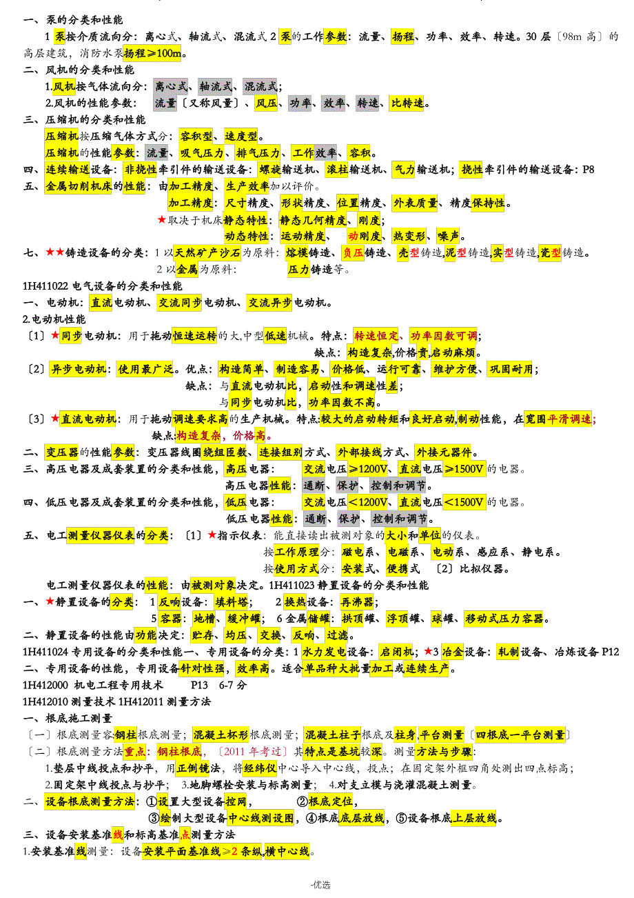 一建机电实务必过知识点总结._第2页