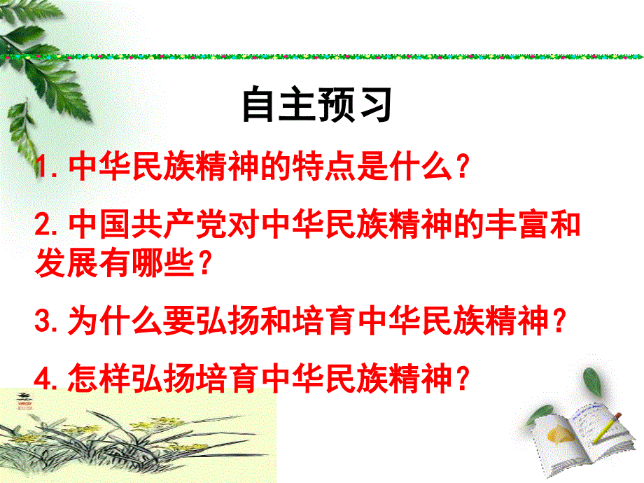 弘扬中华民族精神课件_第2页