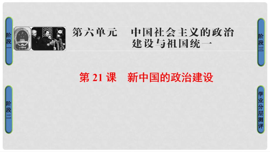 高中历史 第6单元 中国社会主义的政治建设与祖国统一 第21课 新中国的政治建设课件 岳麓版必修1_第1页