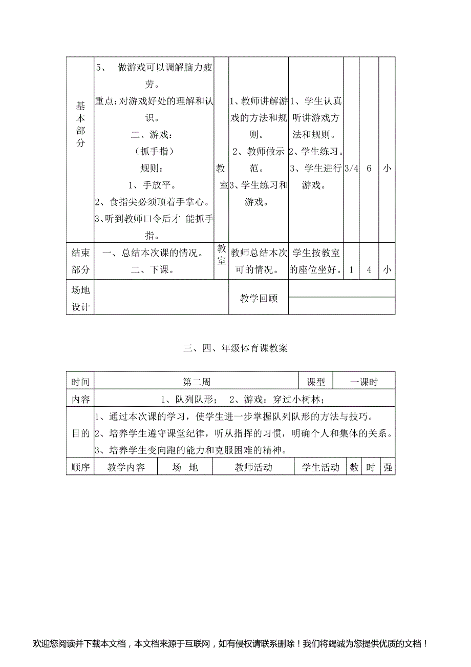 (完整word版)小学体育教案全集_第2页