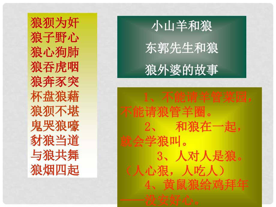 四川省青神县初级中学校七年级语文下册 30《狼》课件 新人教版_第2页