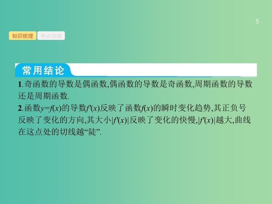 高考数学总复习第三章导数及其应用3.1导数的概念及运算课件理新人教A版.ppt_第5页