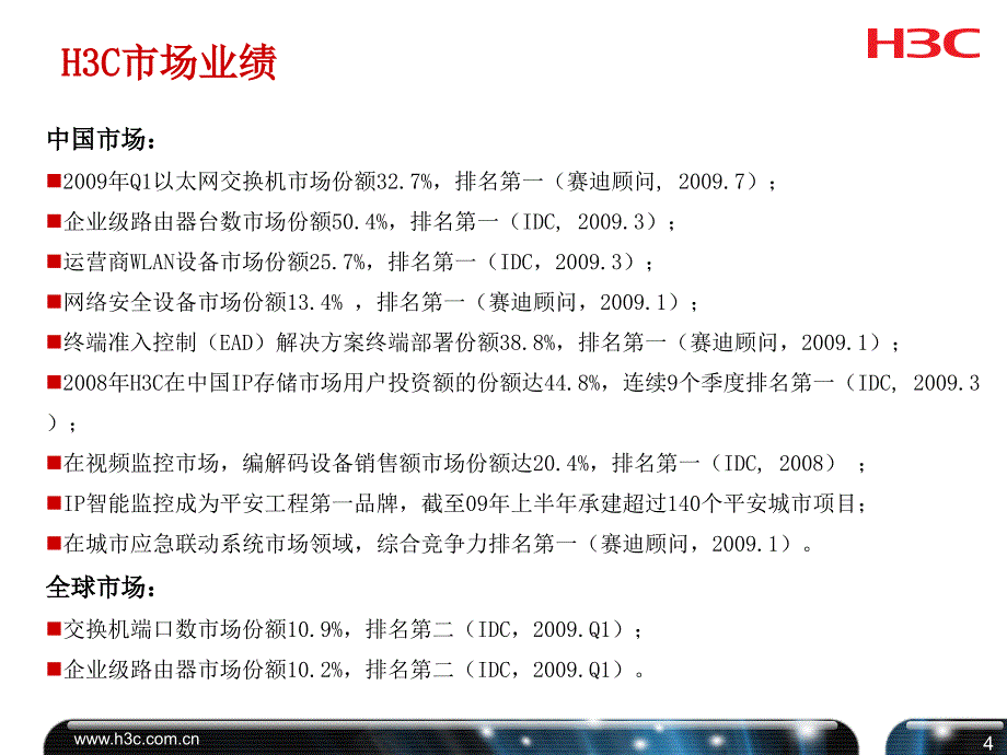 衷心感谢您长期以来对H3C公司的关心.ppt_第4页