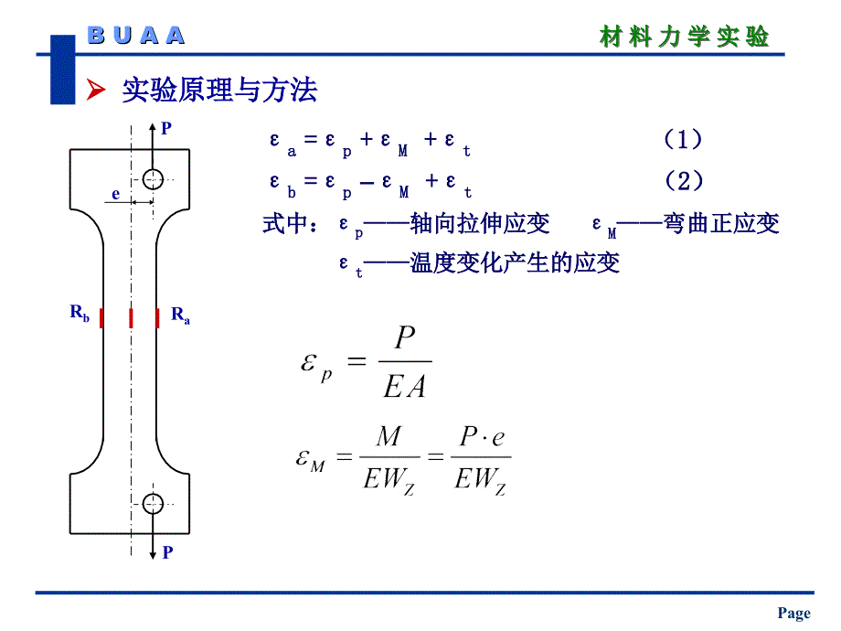 材料力学：实验九--偏心拉伸实验_第4页