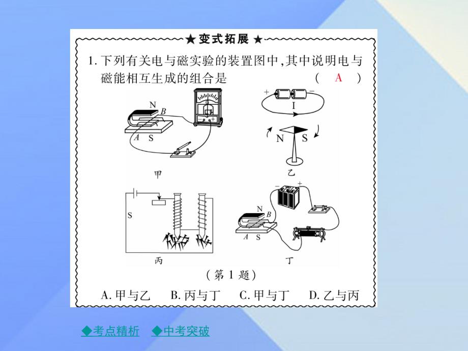 九年级物理上册 第8章 电磁相互作用与应用章末复习教学课件 （新版）教科版_第3页