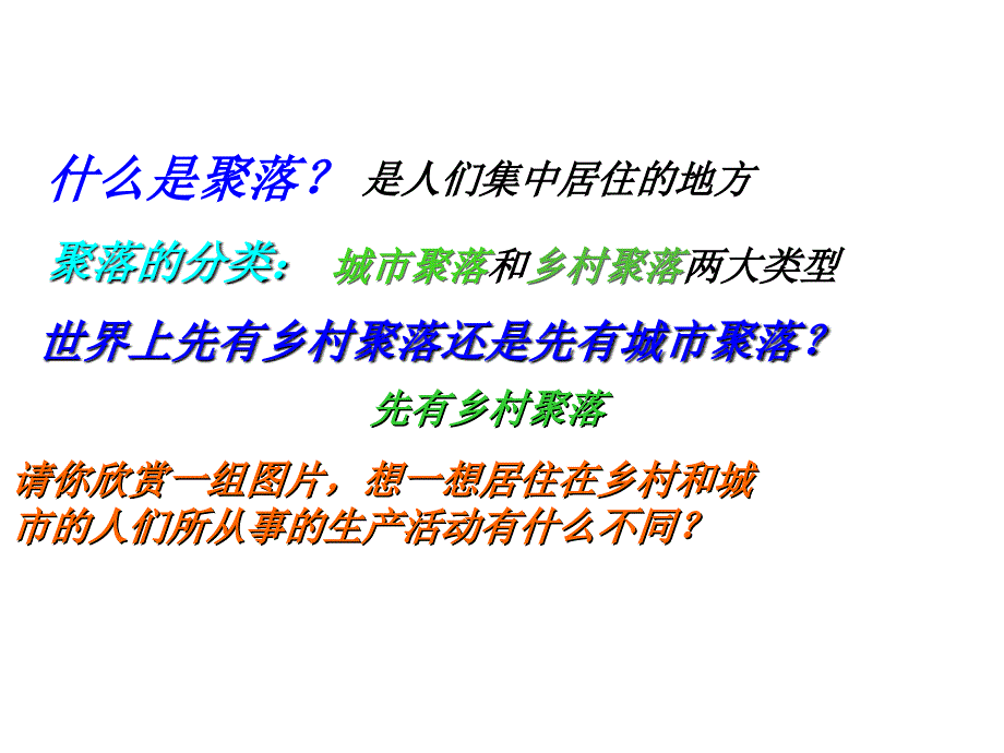 七年级地理上册43人类的居住地-聚落课件（新版）新人教版_第2页