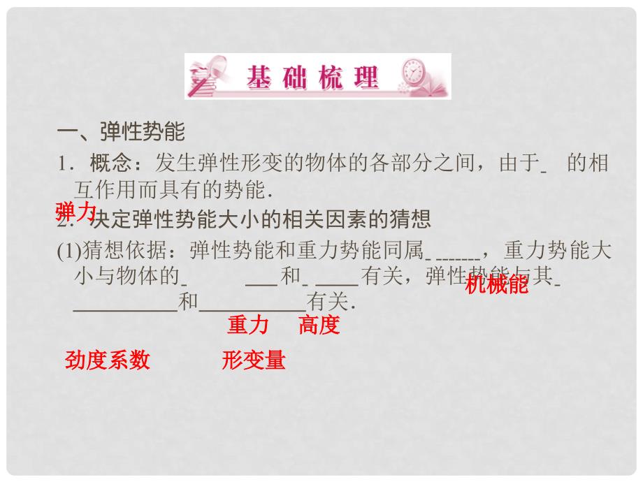 高中物理 75 探究弹性势能的表达式同步课件 新人教版必修2_第3页