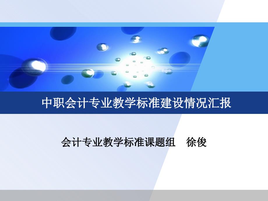 中职会计专业教学标准建设情况汇报PPT课件_第1页