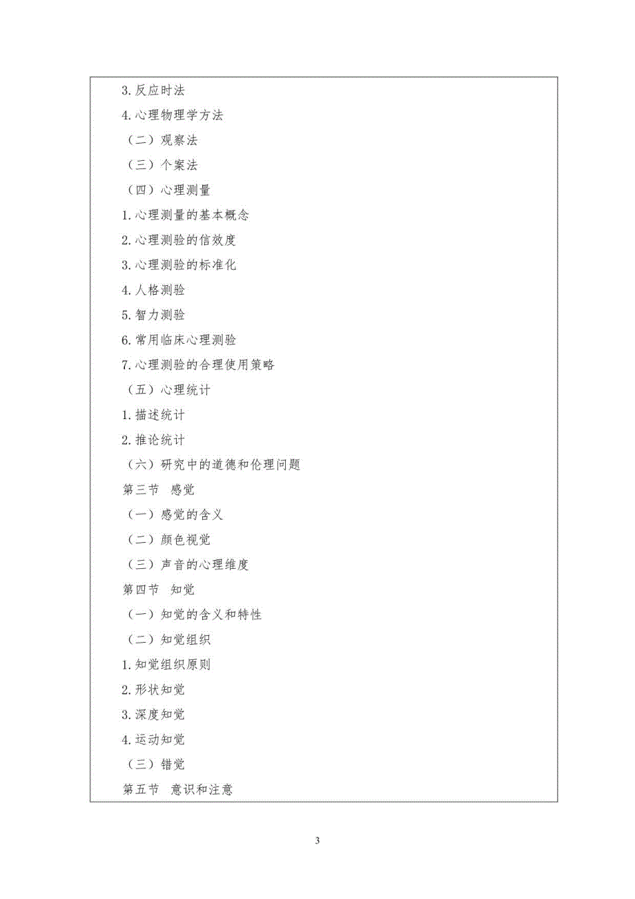 某大学2023年硕士考试大纲--心理学专业综合_第3页