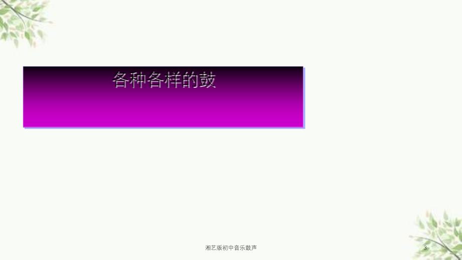 湘艺版初中音乐鼓声课件_第3页