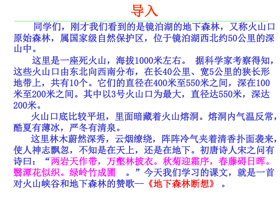 人教九下《地下森林断想》.ppt_第2页