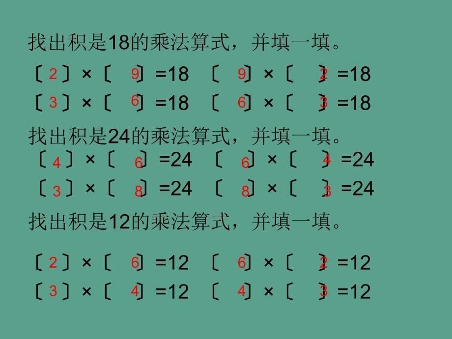 小学数学二年级上册第八单元做个乘法表ppt课件_第5页