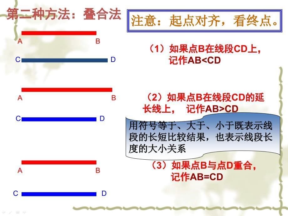 沪科版七年级上册数学第四章43线段的长短比较(课件)_第5页