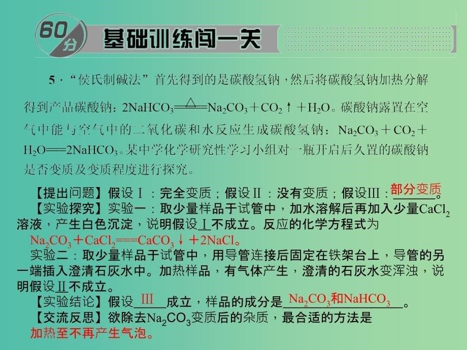 九年级化学下册 第11单元 盐 化肥复习训练课件 新人教版.ppt_第5页