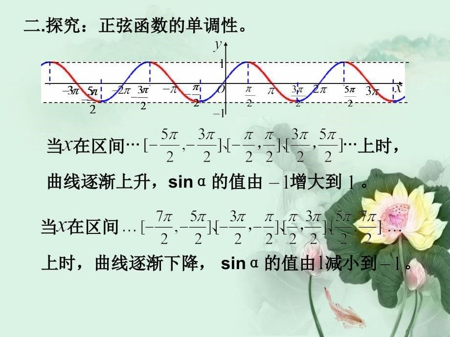 正弦余弦函数的单调性课件_第5页