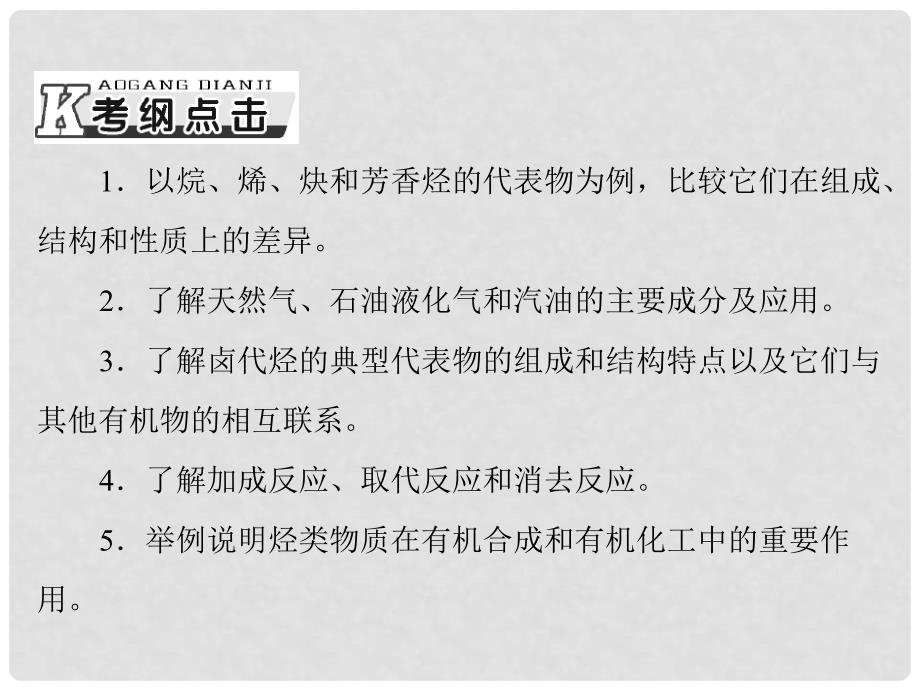 山西省大同一中高考化学一轮复习 夯实基础 专题二十六《烃和卤代烃》课件_第2页