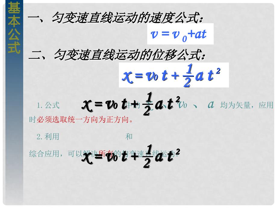 湖南省新田县第一中学高中物理 2.4匀变速直线运动的一些有用的推论课件 新人教版必修1_第2页