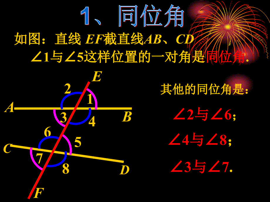 4.7.2相交线中的角课件_第2页