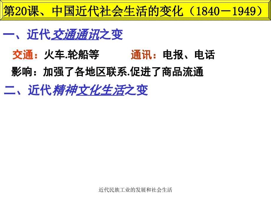 近代民族工业的发展和社会生活课件_第5页