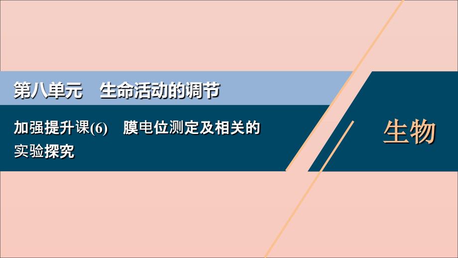 （选考）2021版新高考生物一轮复习 加强提升课（6） 膜电位测定及相关的实验探究课件 新人教版_第1页