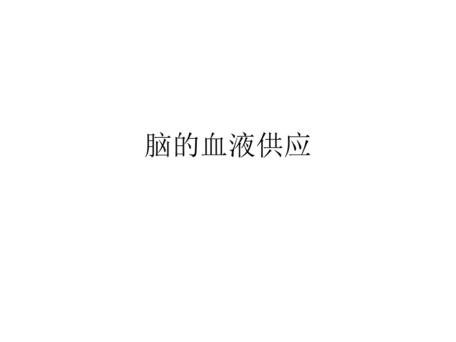 脑的血液供应2_第1页