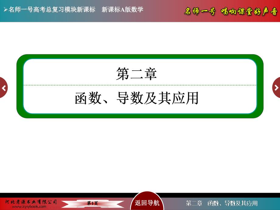 名师一号高考数学人教版A版一轮配套课件25二次函数与幂函数57张PPT_第1页