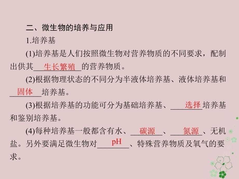 生物生物技术实践 1、2 传统发酵技术的应用、微生物的培养与应用 选修1_第5页