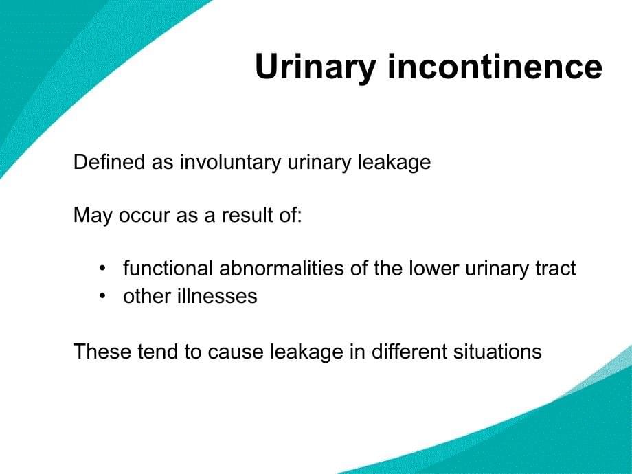 Urinary incontinence in women_第5页