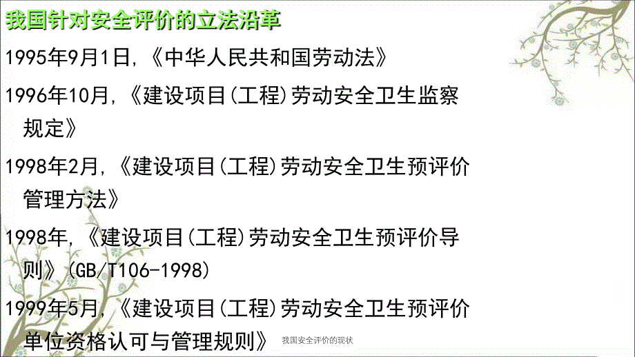 我国安全评价的现状PPT课件_第2页